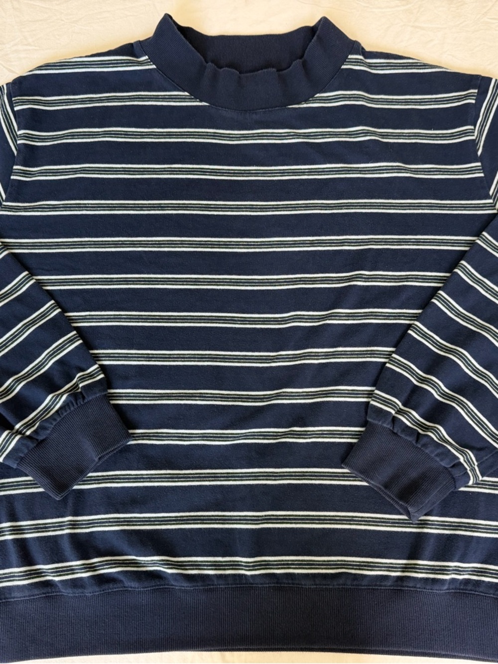 PARKE Holiday Striped Mockneck Pullover